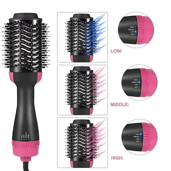 LuxeGlow 3-in-1 Hot Air Styling Brush styling hair