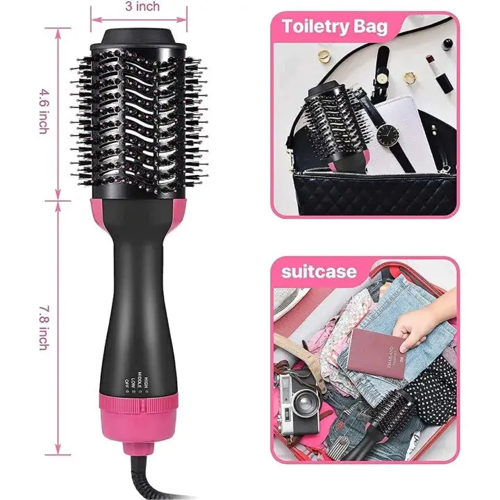 LuxeGlow 3-in-1 Hot Air Styling Brush in use