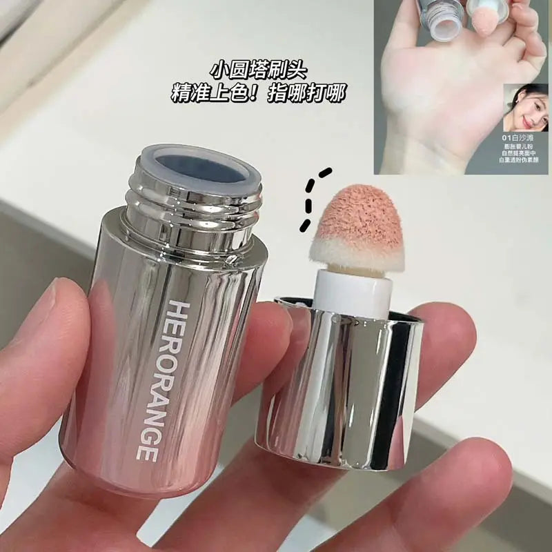 Korean Matte Liquid Blush applied