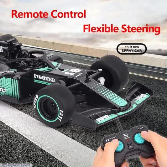 F1 Remote Control Spray Racing Car for Boys 4-12 Years – 1:18 Scale