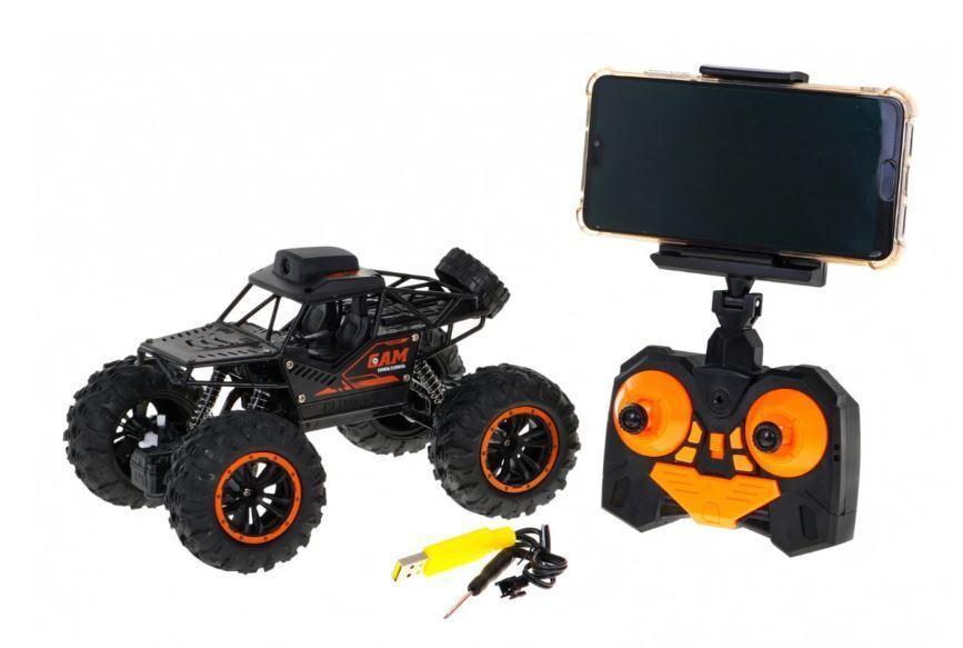 RC Camera Climbing Monster Truck with Phone Control for Boys (4WD, Rechargeable)