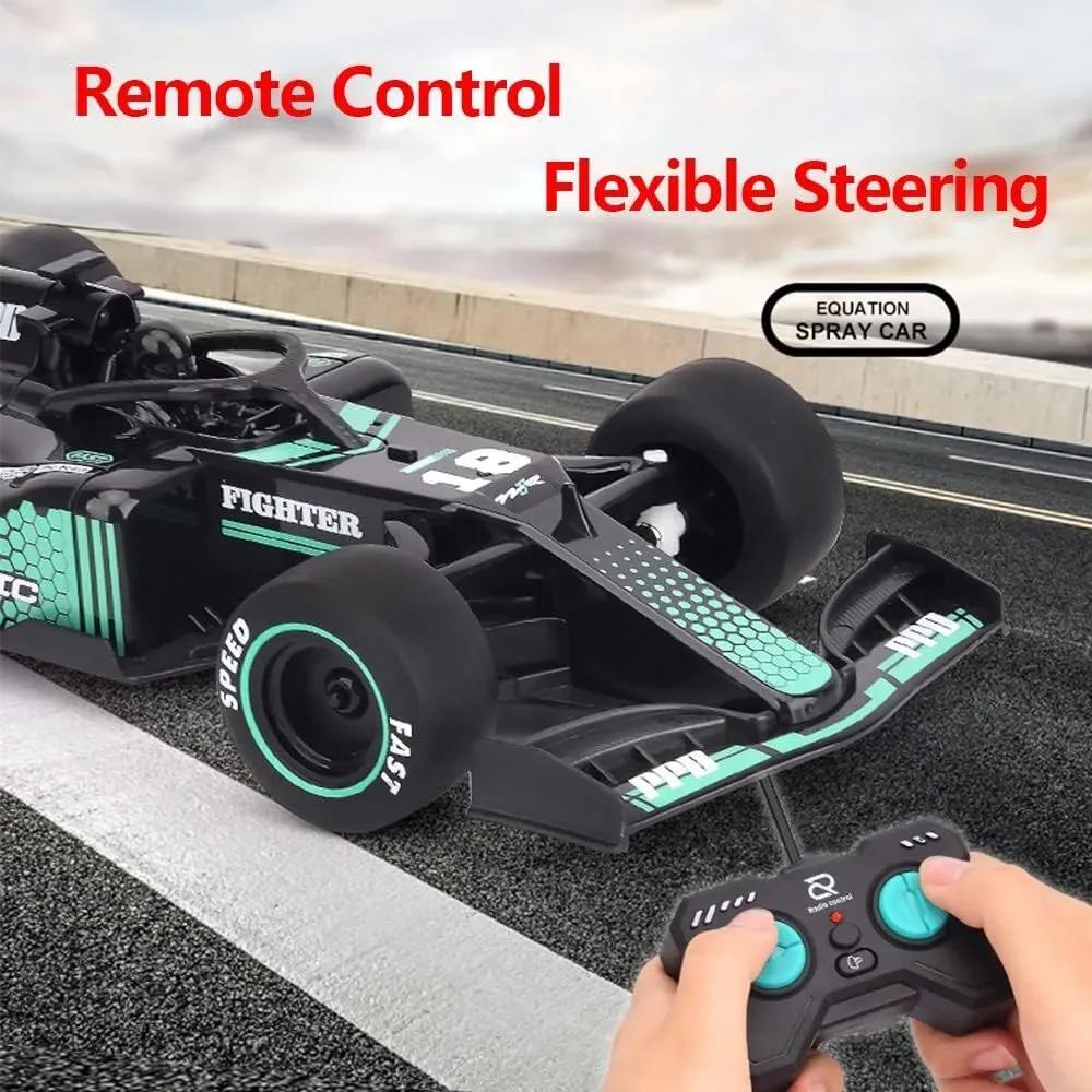 F1 Remote Control Spray Racing Car for Boys 4-12 Years – 1:18 Scale