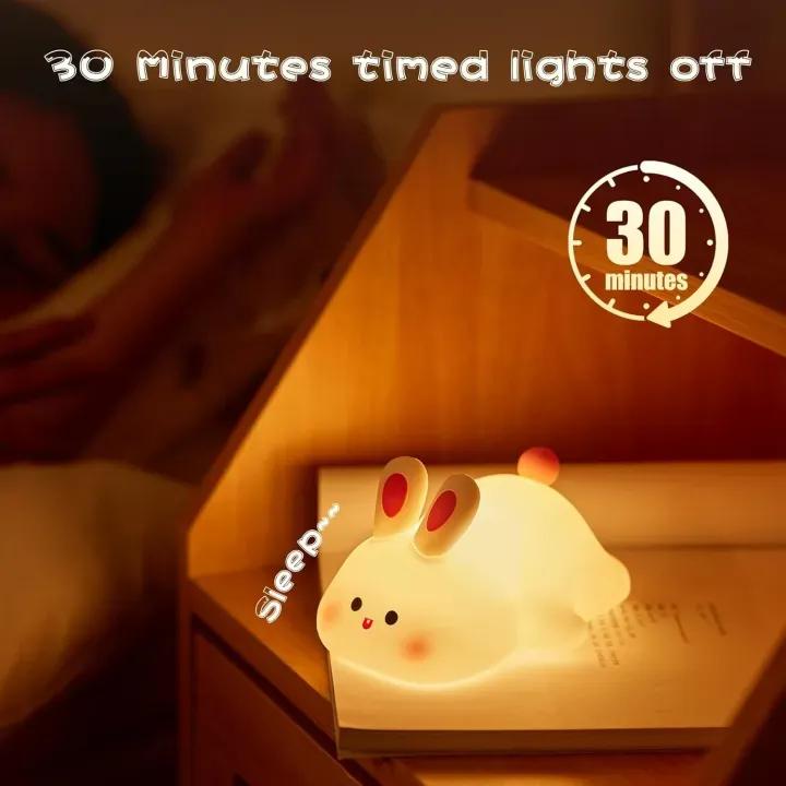 Big Face Rabbit Night Light or Cute Bunny LED Lamp