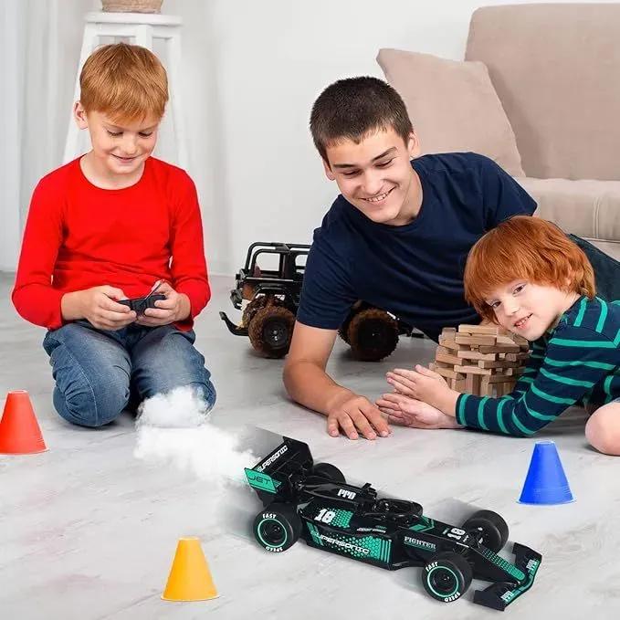 F1 Remote Control Spray Racing Car for Boys 4-12 Years – 1:18 Scale