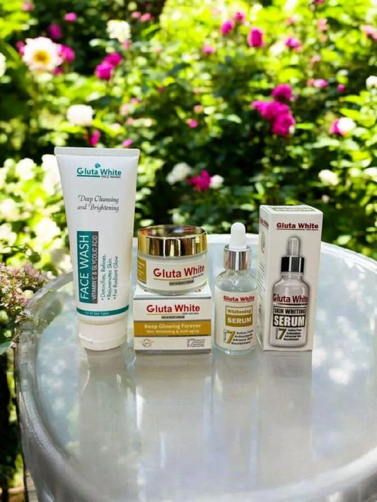 Gluta White 3-in-1 Skincare Set — Face Wash, Serum & Cream