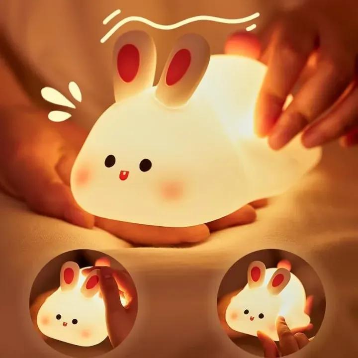 Big Face Rabbit Night Light or Cute Bunny LED Lamp